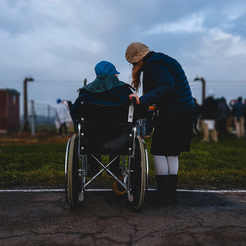 page-workers-compensation-benefits Client from workers' compensation claim in wheelchair